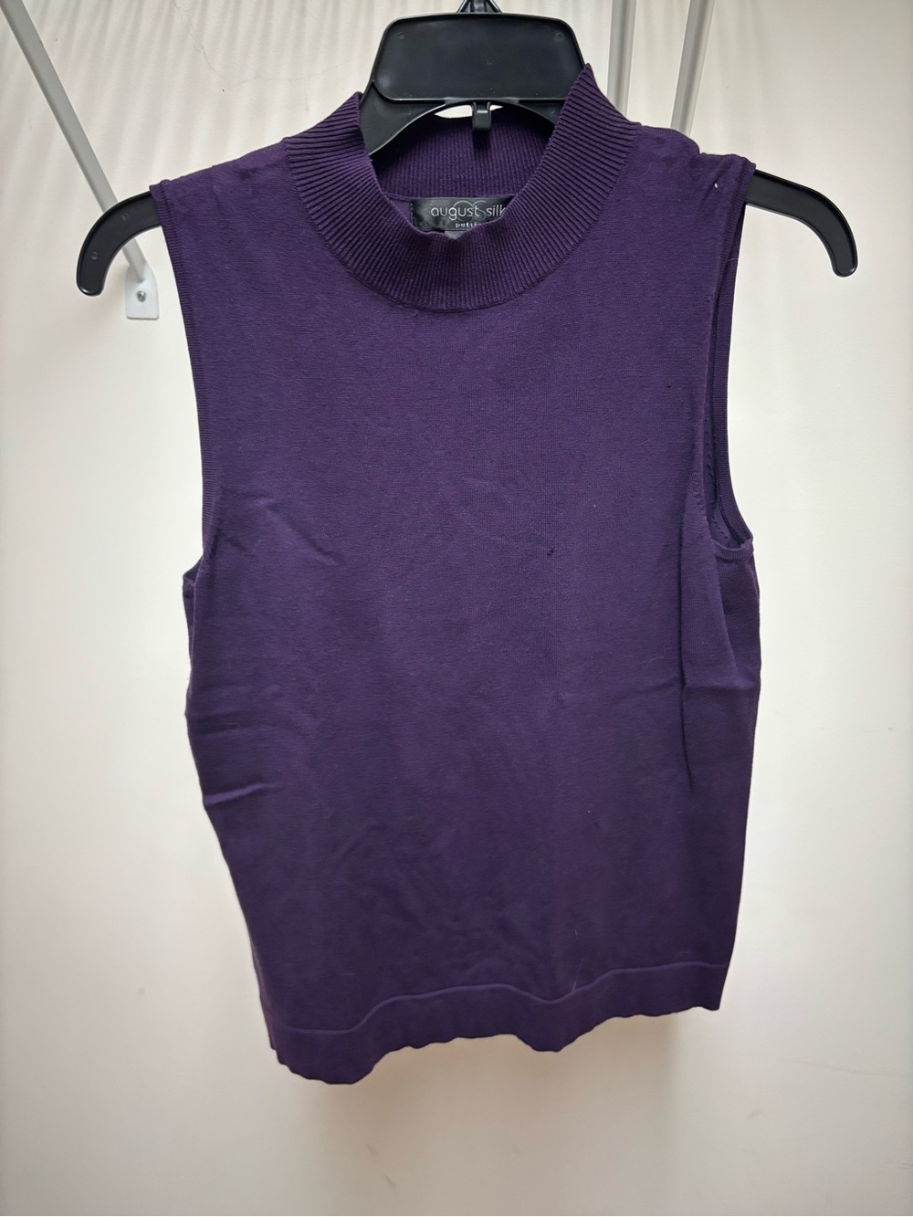 august silk Sleeveless Mock Neck Tank in Purple
